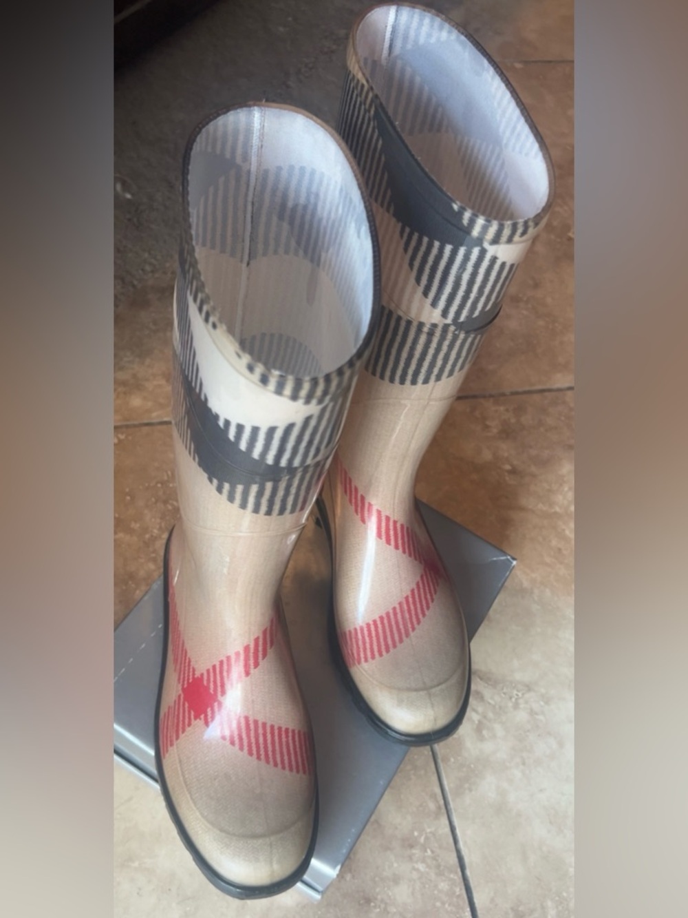 Burberry | Classic Nova Check Plaid Rain Boots Shoes Women’s